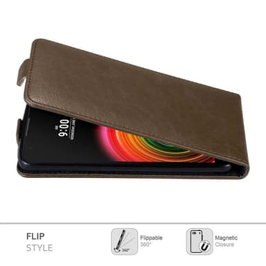 LG X POWER deksel flip cover (brun)