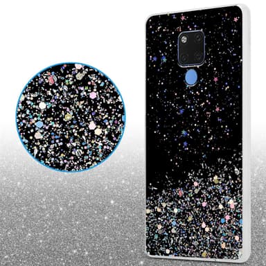 Huawei MATE 20 Silikondeksel Glitter (svart)
