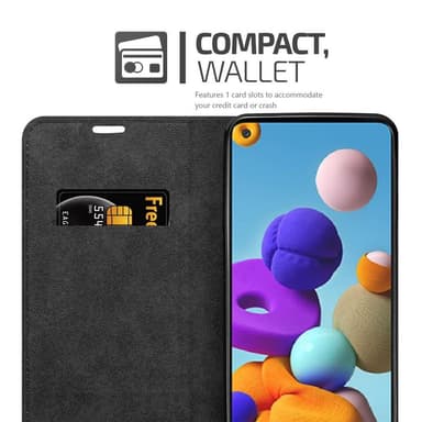Samsung Galaxy A21s lommebokdeksel case (brun)