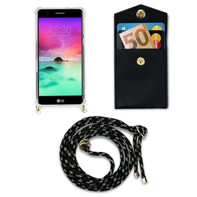 LG K10 2017 Deksel med Halskjede (brun)