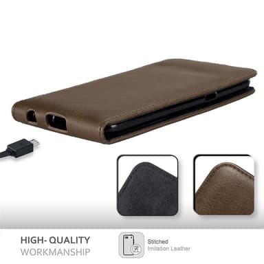 LG X POWER deksel flip cover (brun)