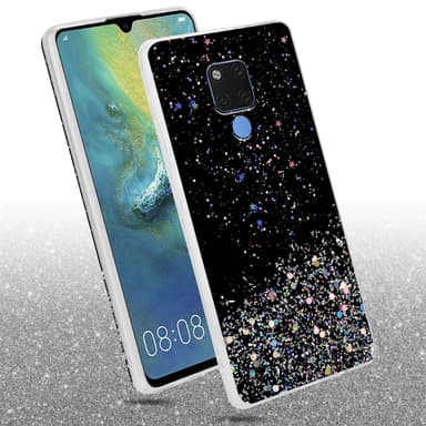 Huawei MATE 20 Silikondeksel Glitter (svart)