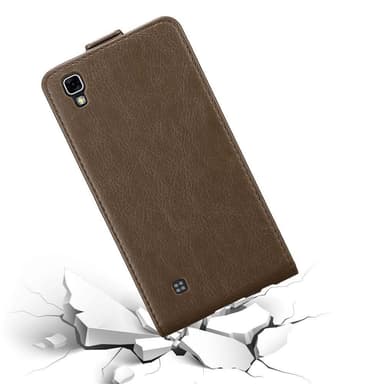 LG X POWER deksel flip cover (brun)