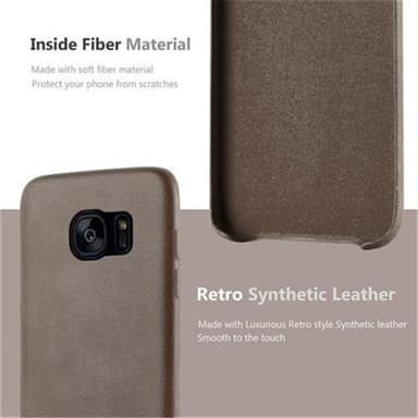 Samsung Galaxy S7 EDGE Hardt Deksel Cover (brun)