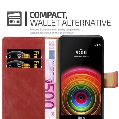 LG X POWER lommebokdeksel etui (rød)