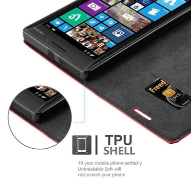 Nokia Lumia 929 / 930 lommebokdeksel case (rød)