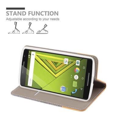 Motorola MOTO X PLAY lommebokdeksel etui (grå)