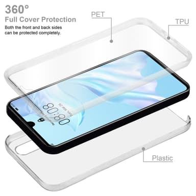 Huawei P30 Deksel 360 Case Cover (gjennomsiktig)