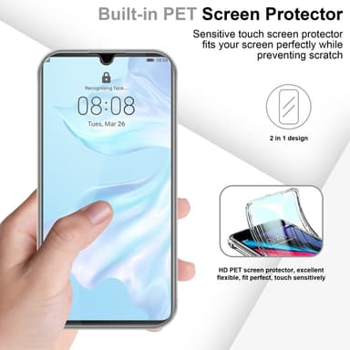 Huawei P30 Deksel 360 Case Cover (gjennomsiktig)