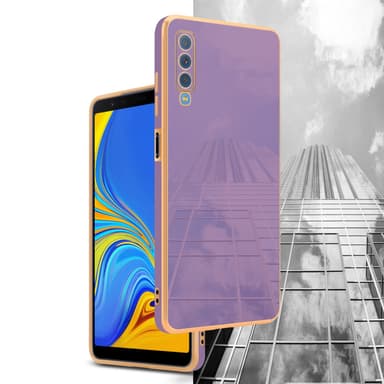 Samsung Galaxy A7 2018 silikondeksel case (lilla)