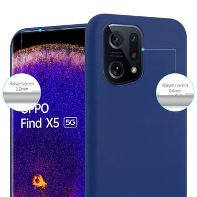 Deksel Oppo FIND X5 Silikon cover (blå)