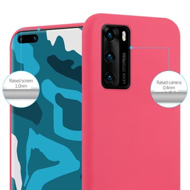 Deksel Huawei P40 Silikon cover (rød)