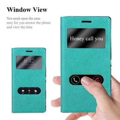 Sony Xperia M2 / M2 AQUA lommebokdeksel cover (turkis)