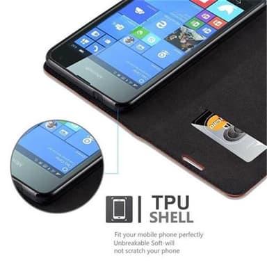Nokia Lumia 650 lommebokdeksel case (brun)