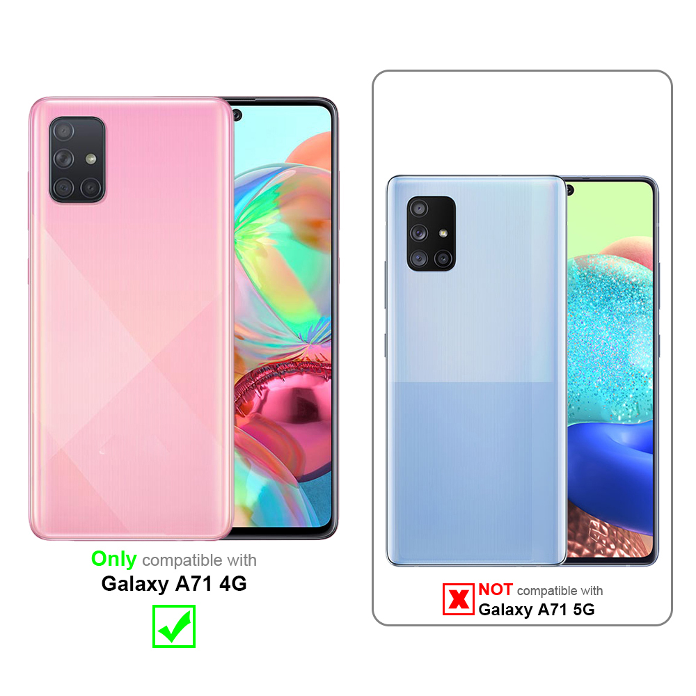 Samsung Galaxy A71 4G lommebokdeksel Blomster (lilla)