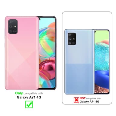 Samsung Galaxy A71 4G lommebokdeksel Blomster (hvit)