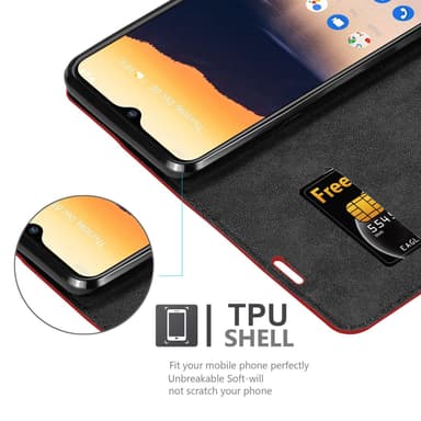 Nokia 2.3 lommebokdeksel case (rød)