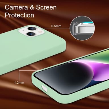 iPhone 14 silikondeksel case (grønn)