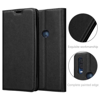 Motorola ONE VISION lommebokdeksel case (svart)