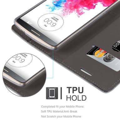 LG G3 lommebokdeksel etui (grå)