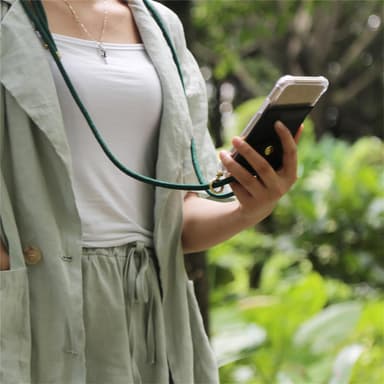 Google PIXEL 3A Deksel med Halskjede (grønn)