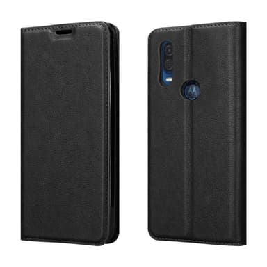 Motorola ONE VISION lommebokdeksel case (svart)