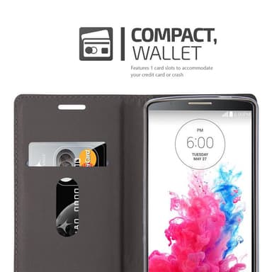 LG G3 lommebokdeksel etui (grå)