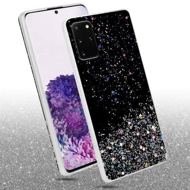 Samsung Galaxy S20 PLUS Silikondeksel Glitter (svart)
