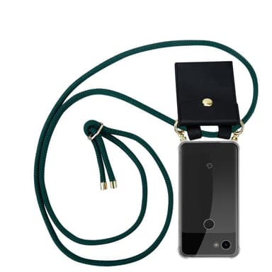 Google PIXEL 3A Deksel med Halskjede (grønn)
