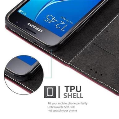 Samsung Galaxy J1 2016 Deksel Case Cover (rød)