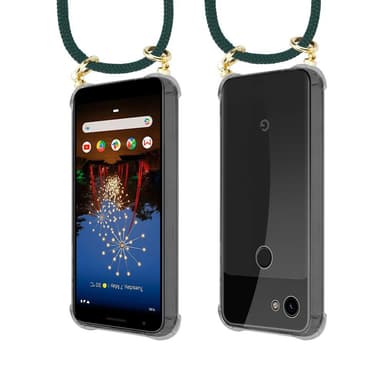 Google PIXEL 3A Deksel med Halskjede (grønn)
