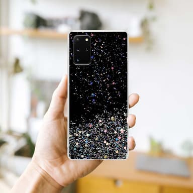 Samsung Galaxy S20 PLUS Silikondeksel Glitter (svart)