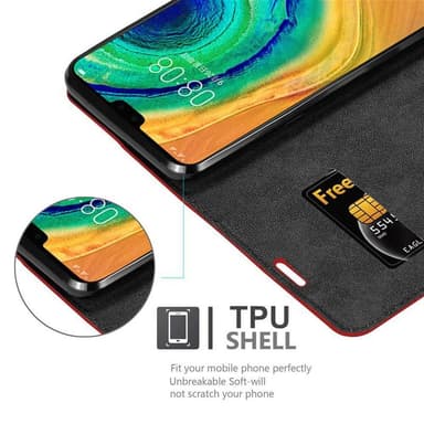 Huawei MATE 30 lommebokdeksel case (rød)