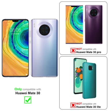 Huawei MATE 30 lommebokdeksel Blomster (rosa)