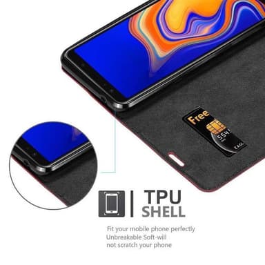 Samsung Galaxy A6s lommebokdeksel case (rød)