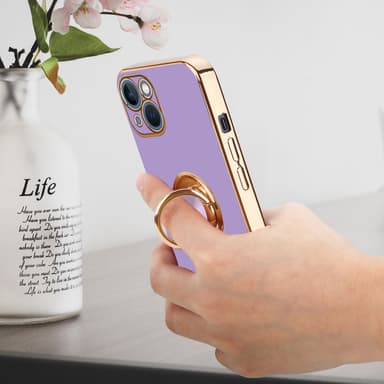 iPhone 14 silikondeksel case (lilla)