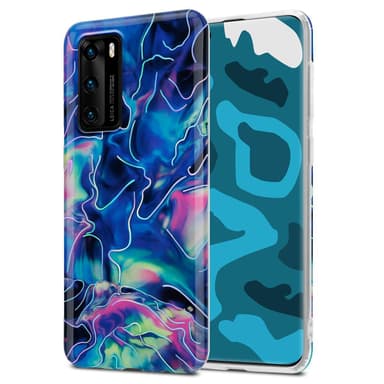 Huawei P40 lommebokdeksel etui (blå)