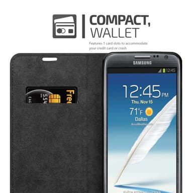 Samsung Galaxy NOTE 2 lommebokdeksel case (brun)