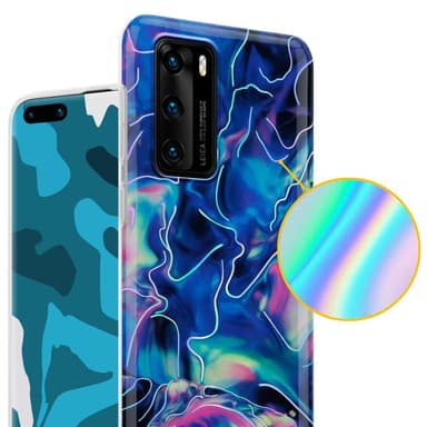 Huawei P40 lommebokdeksel etui (blå)