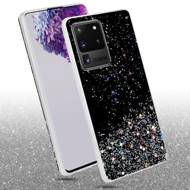Samsung Galaxy S20 ULTRA Silikondeksel Glitter (svart)