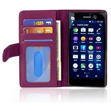 Sony Xperia M5 lommebokdeksel case (lilla)