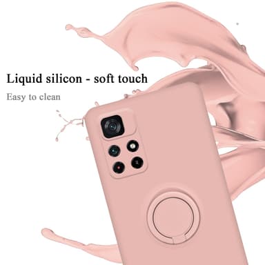 Deksel Xiaomi POCO M4 PRO 5G Ring Case (rosa)