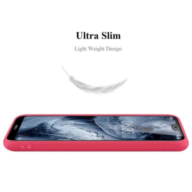 Deksel Nokia 6.1 PLUS / X6 Silikon cover (rød)