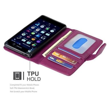 Sony Xperia M5 lommebokdeksel case (lilla)