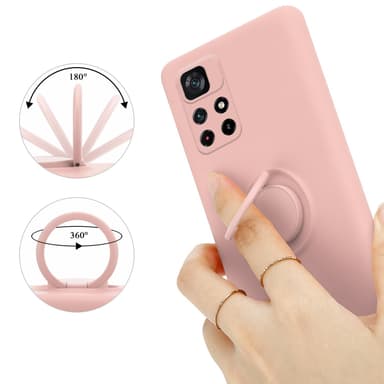 Deksel Xiaomi POCO M4 PRO 5G Ring Case (rosa)