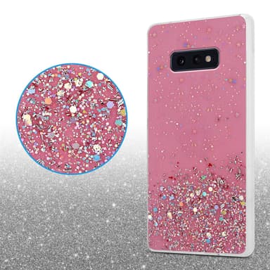Samsung Galaxy S10e Silikondeksel Glitter (rosa)