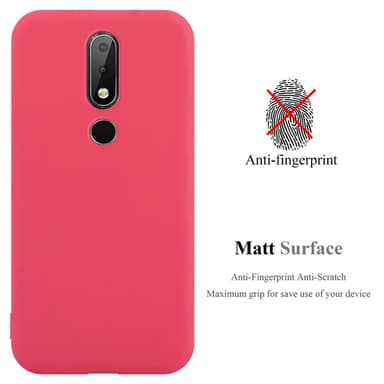 Deksel Nokia 6.1 PLUS / X6 Silikon cover (rød)