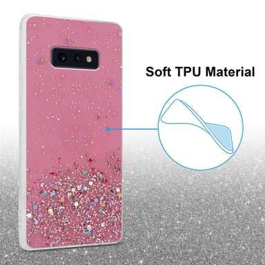 Samsung Galaxy S10e Silikondeksel Glitter (rosa)