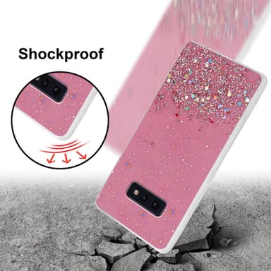 Samsung Galaxy S10e Silikondeksel Glitter (rosa)