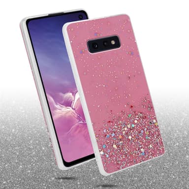 Samsung Galaxy S10e Silikondeksel Glitter (rosa)